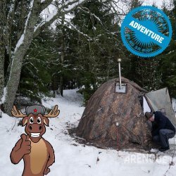 Winter wildes kampierendes Østfold Norwegen